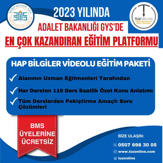 BMS Hap Bilgiler Videolu Eğitimi